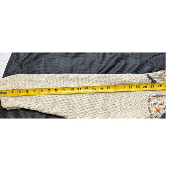 Vtg Heirloom Christmas Patchwork Cableknkit Sweater Cottagecore Gaudy Granny - Picture 10 of 10
